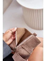 Semišové Zateplené Kotníkové Boty Na Podpatku Béžové model 21673755 - Zazoo