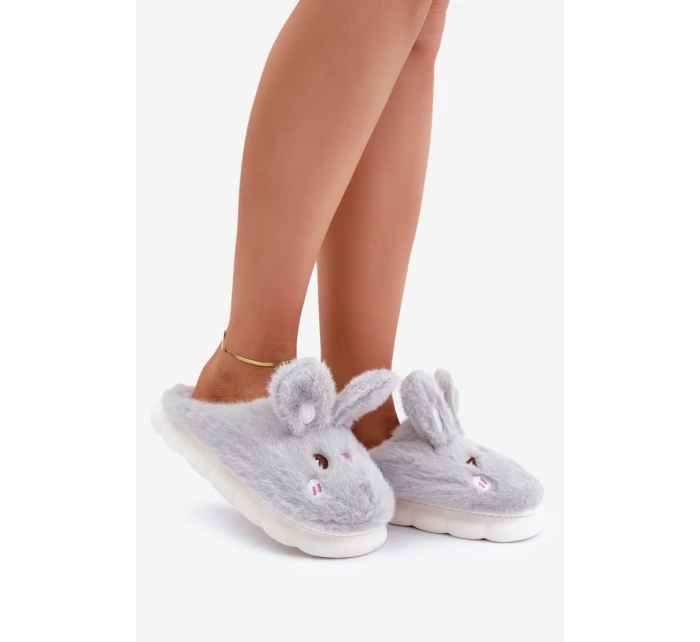 Bavlněné Pantofle S Světle Šedé model 21680739 - Boto Bavlněné Pantofle S Světle Šedé model 21680739 - Boto