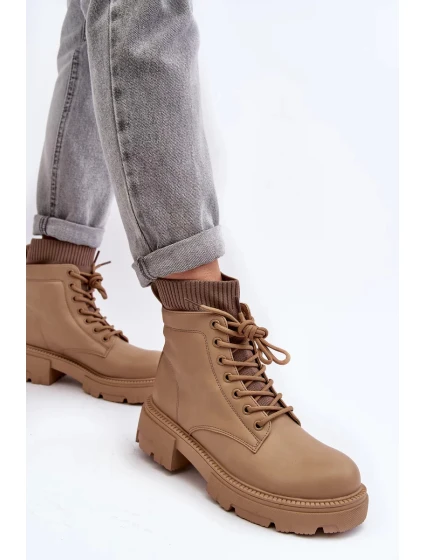 Dámské Kozačky S Ponožkou Béžová Rivella Dámské Kozačky S Ponožkou Béžová Rivella