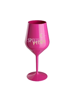 SPOLUPIČKY - růžová nerozbitná sklenice na víno 470 ml