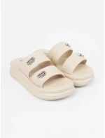 Jedinečné Jasnobeżowy dámské  nazouváky platforma