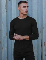 Pánský klasický černý svetr FashionStreet WX2226