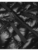 Krátká černá dámská zimní bunda (23066-392)