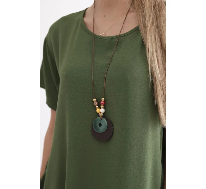 Šaty s kapsami a přívěskem jasně zelená Šaty s kapsami a přívěskem jasně zelená