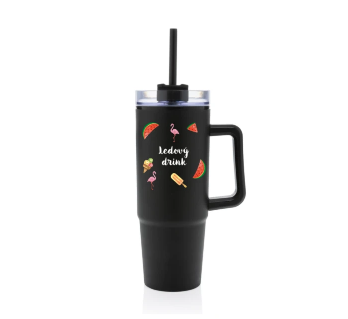 Personalizovaná termoska s průhledným víčkem s letním mixem 