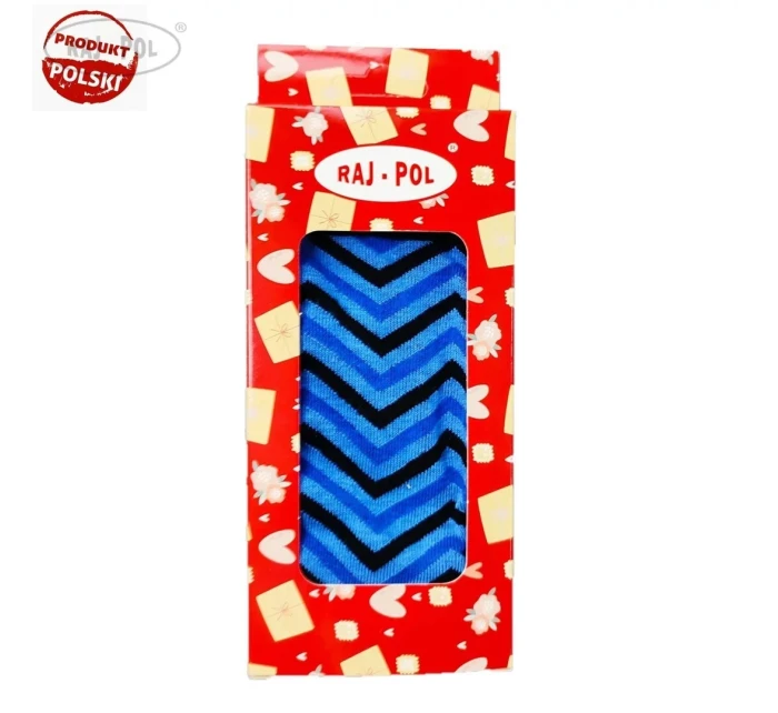 Pánské ponožky Funny 11 modré se vzorem - Raj-Pol