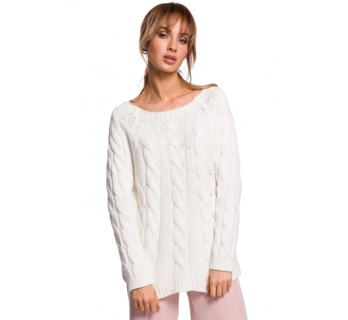 Svetr s výstřihem Bateau M511 šedý - Moe