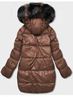 Černo-hnědá oboustranná oversize bunda (h-1088-01)