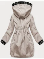Béžová dámská bunda s ozdobnou lemovkou model 18019130 - S'WEST Béžová dámská bunda s ozdobnou lemovkou model 18019130 - S'WEST
