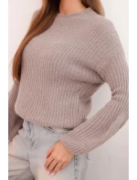 Svetr dámský z baby alpaky s bufkovými rukávy fango