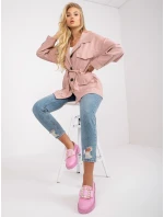 Dámský kabát EM EN 5422.22P světle růžový