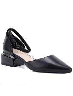 Dámské lodičky na klínku s páskem černé Vinceza 62278