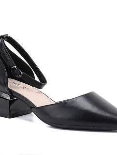 Dámské lodičky na klínku s páskem černé model 22117655 - VINCEZA