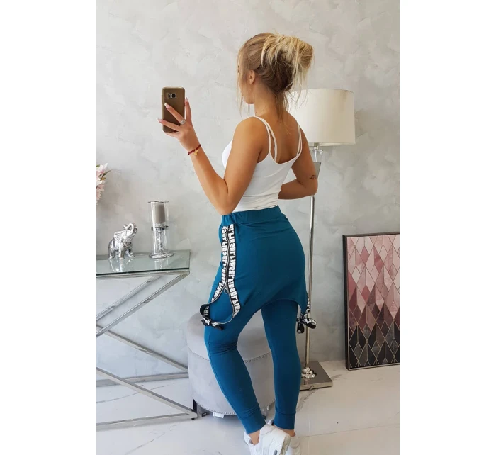 Kalhoty/oblek s nápisem selfie marine