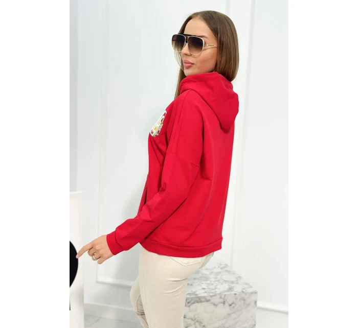 Mikina s nápisem Voyage červený