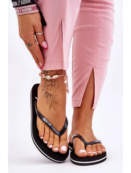 Dámské lehké žabky Big Star LL274761 Černá Dámské lehké žabky Big Star LL274761 Černá