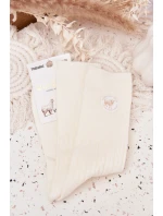 Dlouhé Vlněné Dámské Ponožky Ecru