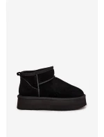 Dámské semišové sněhule Vinceza na platformě – černé Dámské semišové sněhule Vinceza na platformě – černé