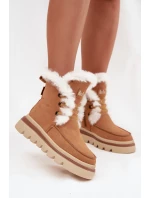 Dámské sněhule z přírodního semiše Lee Cooper – camel Dámské sněhule z přírodního semiše Lee Cooper – camel