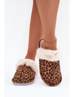 Dámské domácí pantofle s kožíškem – panterka Aceline Dámské domácí pantofle s kožíškem – panterka Aceline