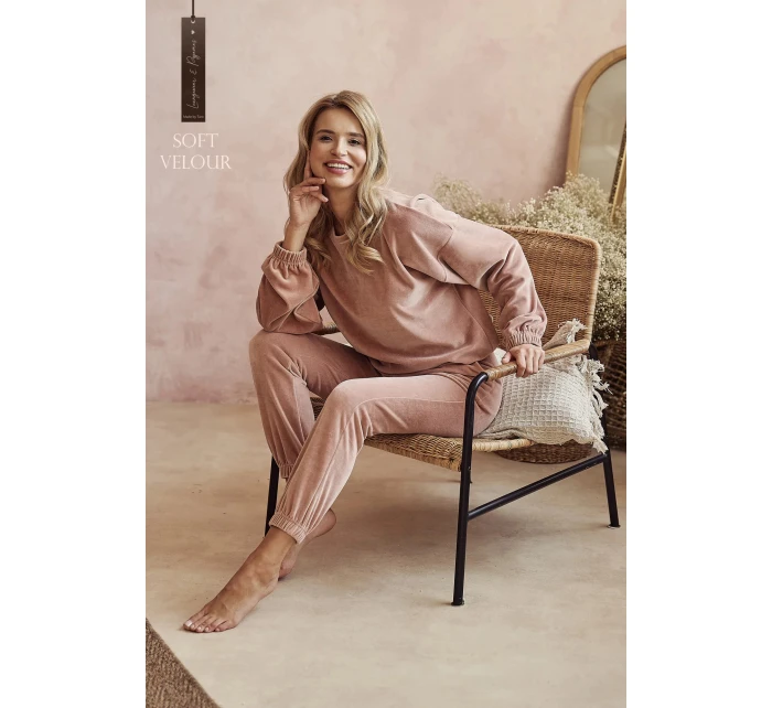 Dámská tepláková souprava Belle 01 béžová model 19446199 - Taro Dámská tepláková souprava Belle 01 béžová model 19446199 - Taro