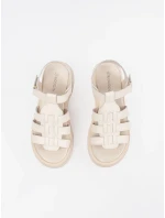 Pohodlné  sandály hnědé dámské platforma