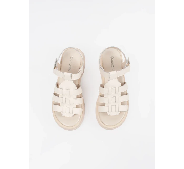 Pohodlné  sandály hnědé dámské platforma