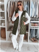 Dámská přechodná prošívaná vesta GRANDI zelená FashionStreet TY4827
