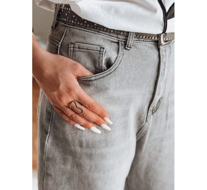 Dámské džínové kalhoty boyfriend OLDRELAX šedá FashionStreet UY2495