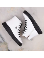 Kožené boty na platformě W model 21307454 white - FILIPPO