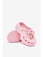 Dětské Dívčí Pantofle Pěnové S Mašlí A Ozdobami Růžové model 21700393 - Boto Dětské Dívčí Pantofle Pěnové S Mašlí A Ozdobami Růžové model 21700393 - Boto