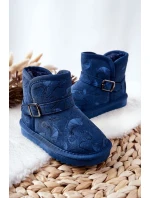 Dětské Kotníkové Boty Sněhule s Kožešinou Tmavě Modrá Kawai Dětské Kotníkové Boty Sněhule s Kožešinou Tmavě Modrá Kawai