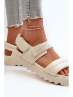 Dámské sandály na platformě Big Star Béžová Dámské sandály na platformě Big Star Béžová