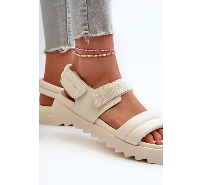 Dámské sandály na platformě Big Star Béžová Dámské sandály na platformě Big Star Béžová
