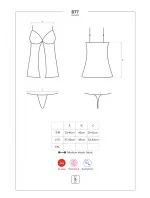 Smyslná košilka 877 - BAB - Obsessive Smyslná košilka 877 - BAB - Obsessive