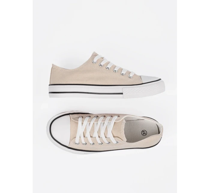 Klasické tenisky dámské Jasnobeżowy bez podpatku Klasické tenisky dámské Jasnobeżowy bez podpatku