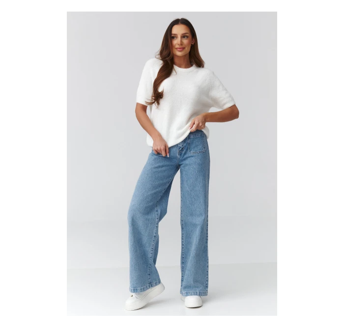 Svetr s krátkým rukávem  model 224082 Makadamia