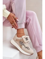 Sportovní Boty Tenisky Dámské Na Platformě Leopardí Béžové Pumbes Sportovní Boty Tenisky Dámské Na Platformě Leopardí Béžové Pumbes