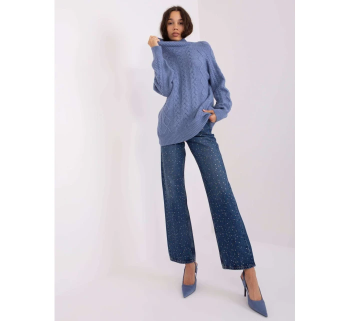 Sweter AT SW  ciemny niebieski model 19018639 - FPrice