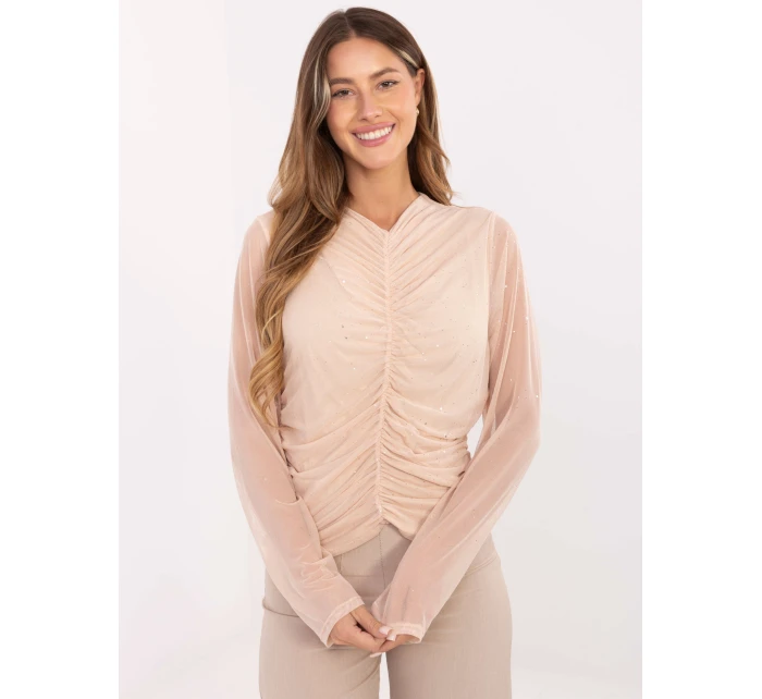 Bluzka IT BZ model 21480333 beżowy - FPrice Bluzka IT BZ model 21480333 beżowy - FPrice