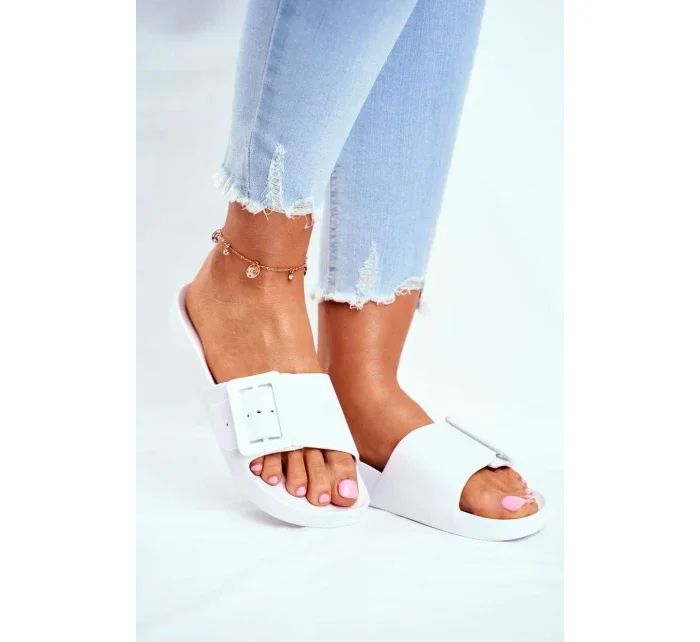 Dámské elegantní pantofle Big Star - bílé