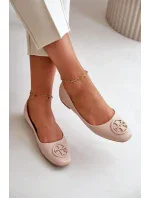 Baleríny Dámské S Ozdobou Eko Kožené Béžové Rhodike Baleríny Dámské S Ozdobou Eko Kožené Béžové Rhodike