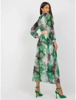 Dámské šaty 3062 4.17P černá a zelená - FPrice