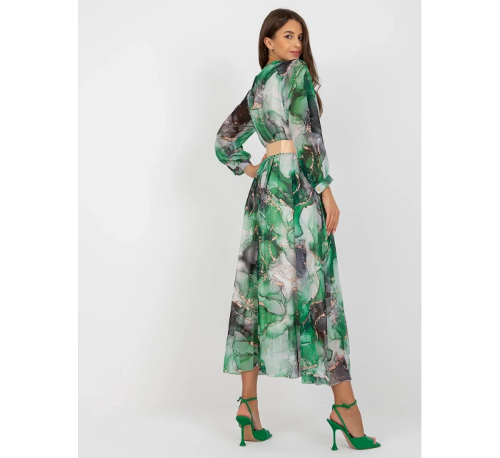 Dámské šaty 3062 4.17P černá a zelená - FPrice