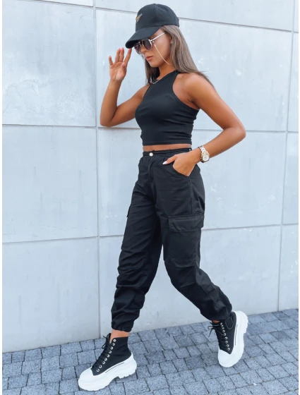 Dámské padákové kalhoty NECTI black FashionStreet UY1637