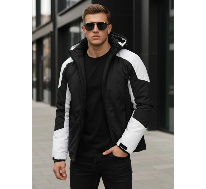 Pánská zimní bunda s kapucí černá FashionStreet TX5123