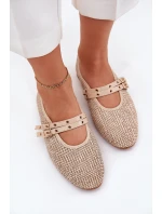 Baletky S Pletením A Pásky Béžové model 21699473 - Boto