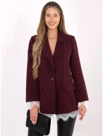 Marynarka IT MA bordowy model 21801849 - FPrice Marynarka IT MA bordowy model 21801849 - FPrice