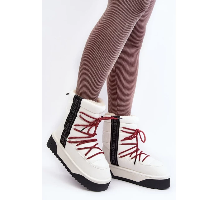 Dámské sněhule se silnou podrážkou, Vegan D.Franklin bílá Dámské sněhule se silnou podrážkou, Vegan D.Franklin bílá