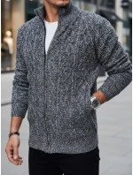 Pánský rozepínací šedý svetr FashionStreet WX2251z Pánský rozepínací šedý svetr FashionStreet WX2251z